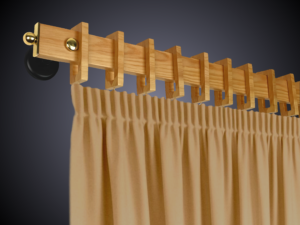 RECTANGLE WOODEN CURTAIN POLE